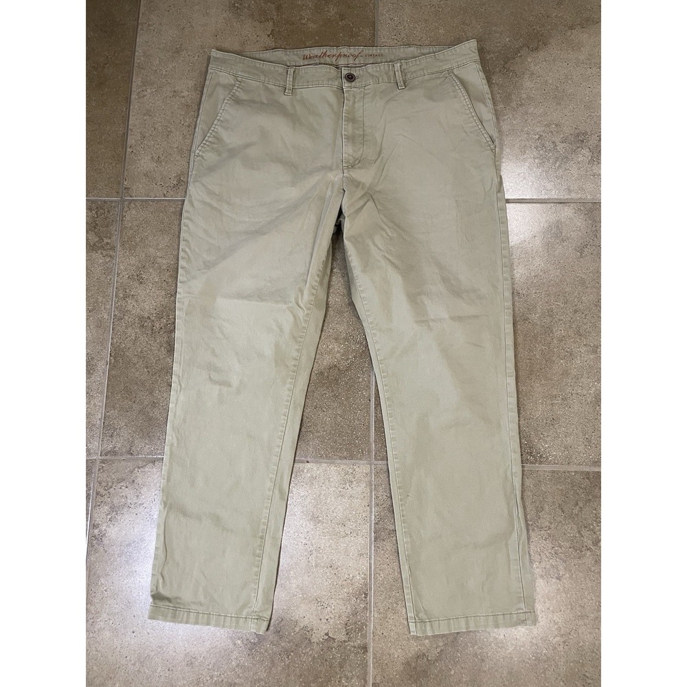 Weatherproof Vintage Men's Khaki Casual Pants Regular Fit Sz 38x30 Stretch